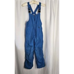 Lands End Snow Bib Kids Size 8 Blue Snowboard Ski Grow Along Waterproof Squall